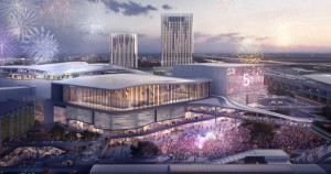 刷新台中地標！超過18萬坪「廣三SOGO高鐵娛樂購物城」搶先看，絕美挑高「室內大型瀑布、電影城」預計2026年開幕。